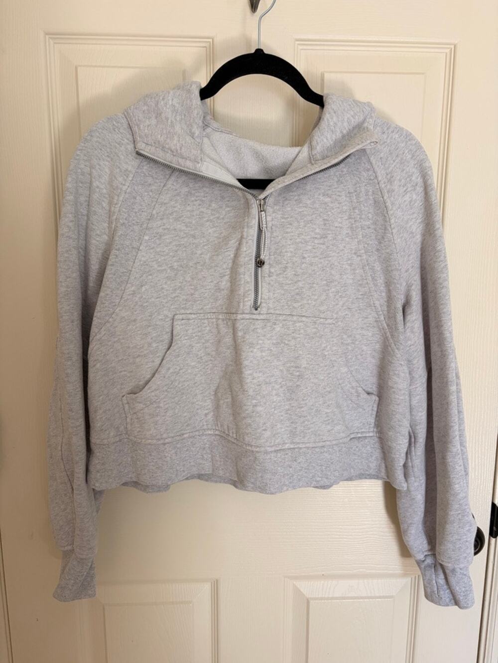 Lululemon Scuba Oversized Half Zip Hoodie Light Gray s M/L